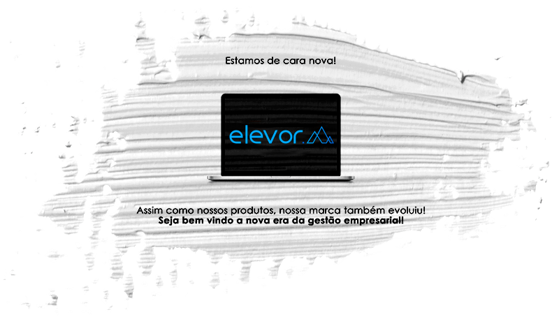 Notebook com a nova logomarca da Elevor.